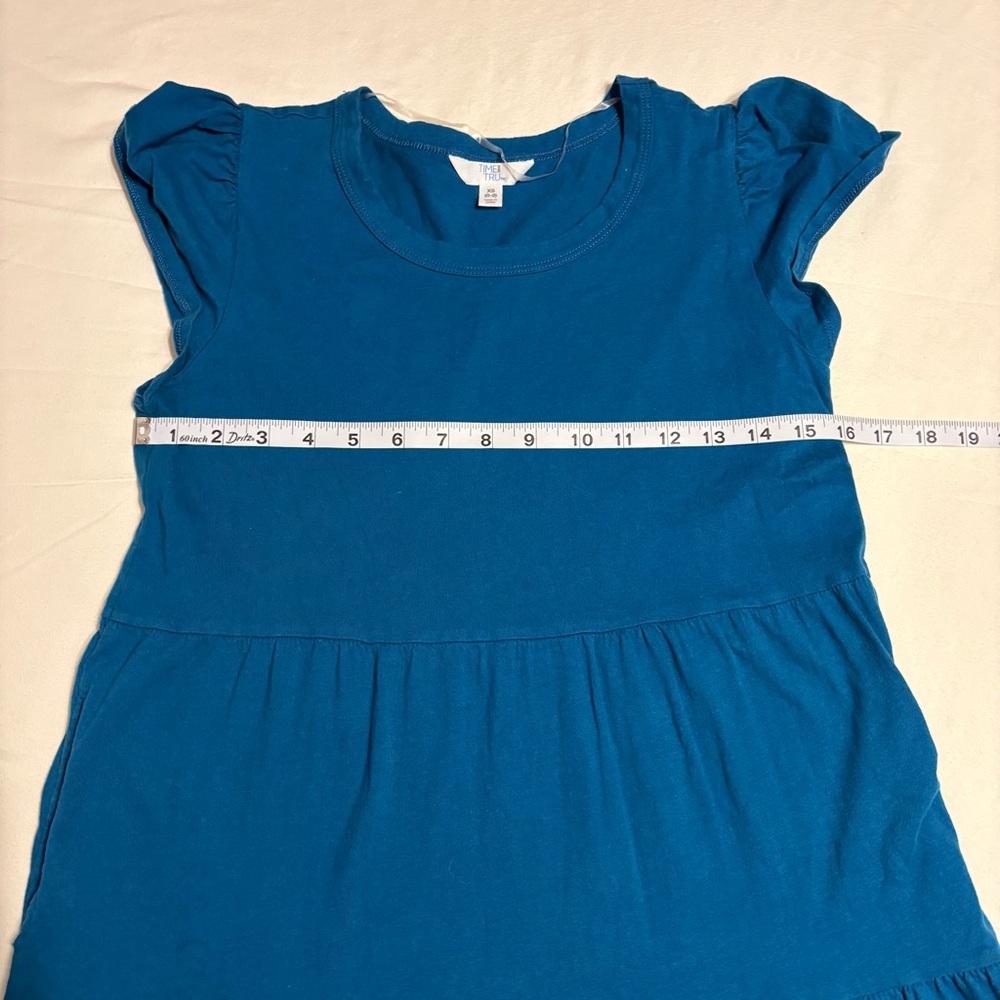 Time and Tru Teal Tiered Dress & Wonder Nation Red Floral Long-Sleeve Dress - Picture 2 of 16